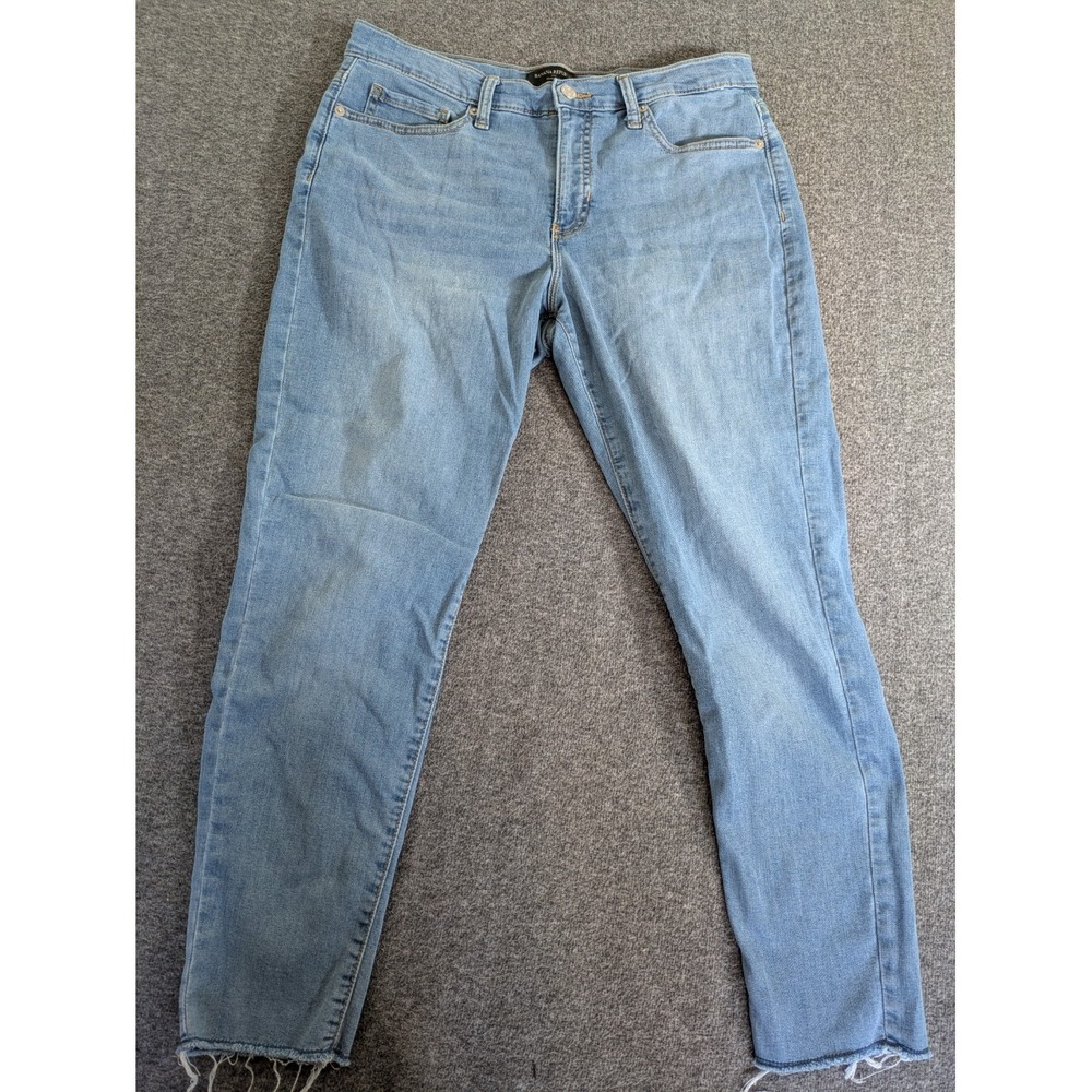 Banana‎ Republic Jeans Women's High Rise Skinny 28/6 Med Wash Stretch Button Fly